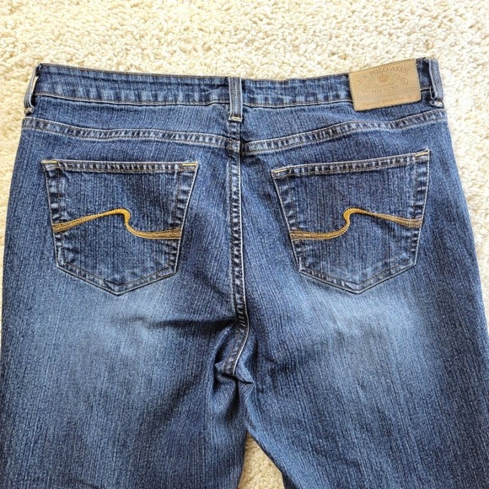 US Polo Assn Womens Bell Bottom Jeans Denim Pants 27011351 Size 12 - Picture 2 of 15